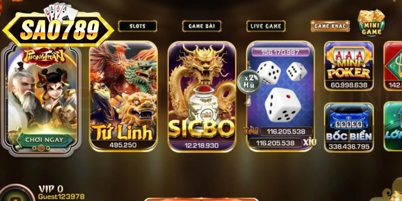 Kho game tại Sao789 cực đẳng cấp