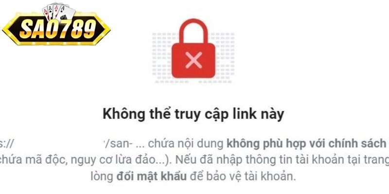 Link vào hệ thống đôi khi bị chặn
