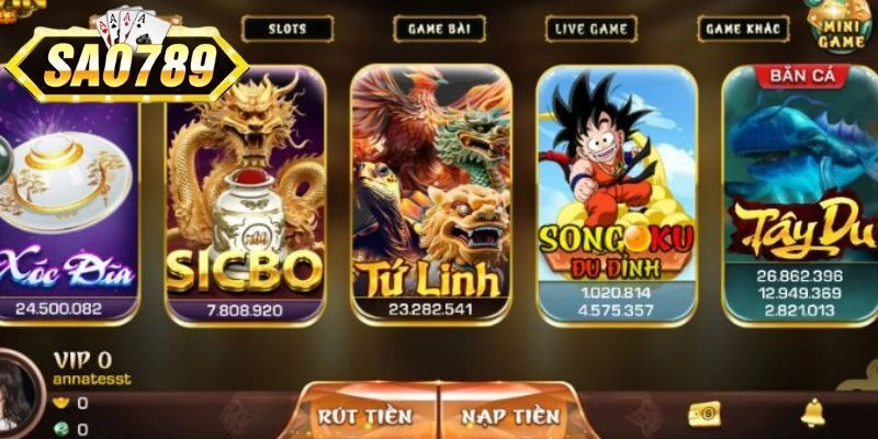 Sảnh mini game thu hút đông đảo hội viên